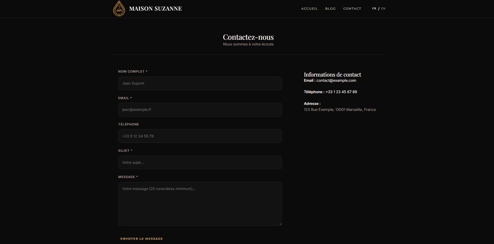 Site Vitrine Maison Suzanne - Image 3